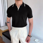 Polo V-Neck a Contrasto