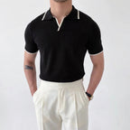 Polo V-Neck a Contrasto