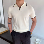 Polo V-Neck a Contrasto