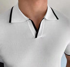 Polo V-Neck a Contrasto