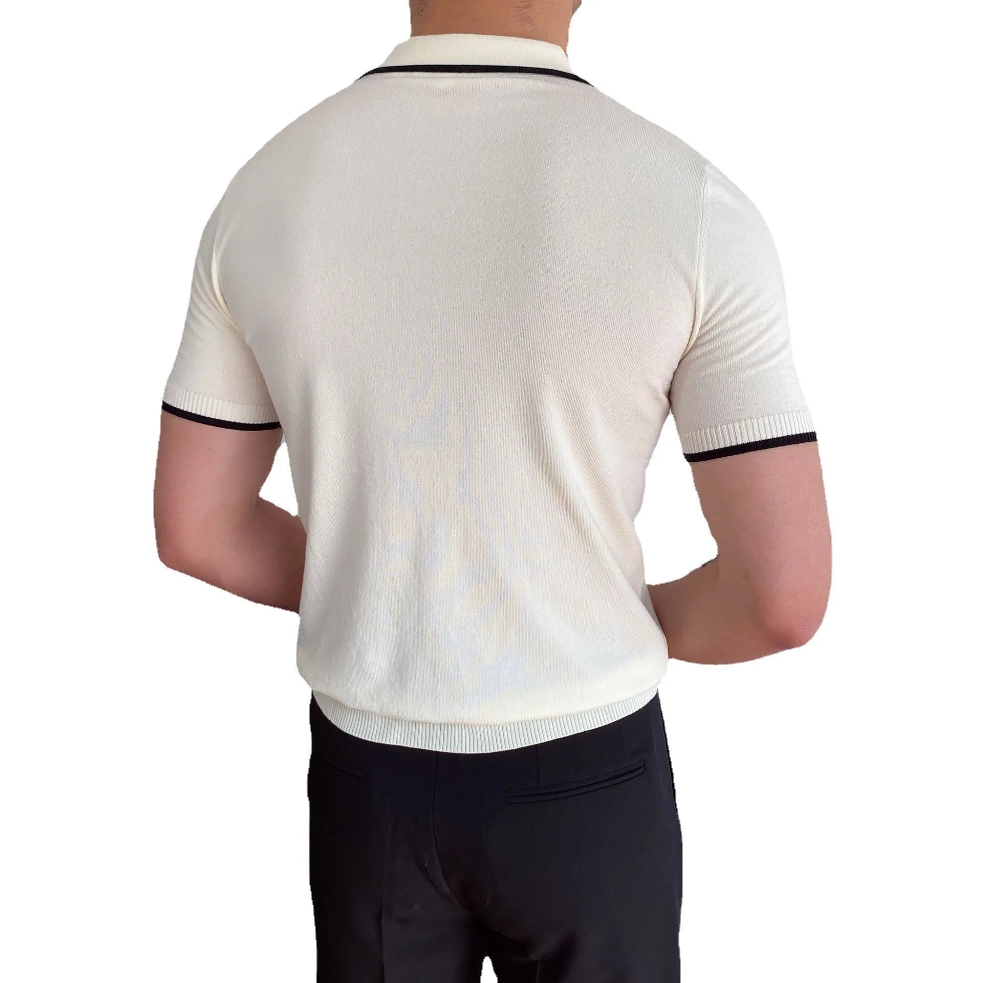 Polo V-Neck a Contrasto