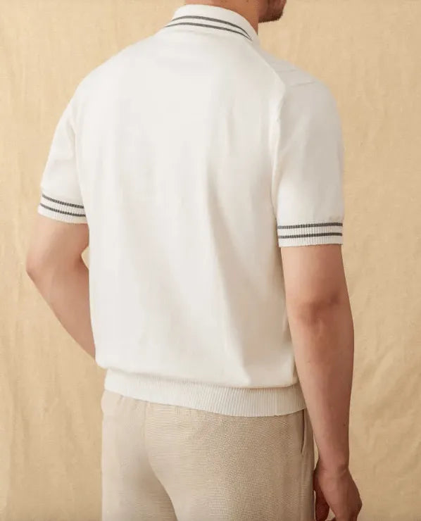 Polo Knit Righe Bottoni
