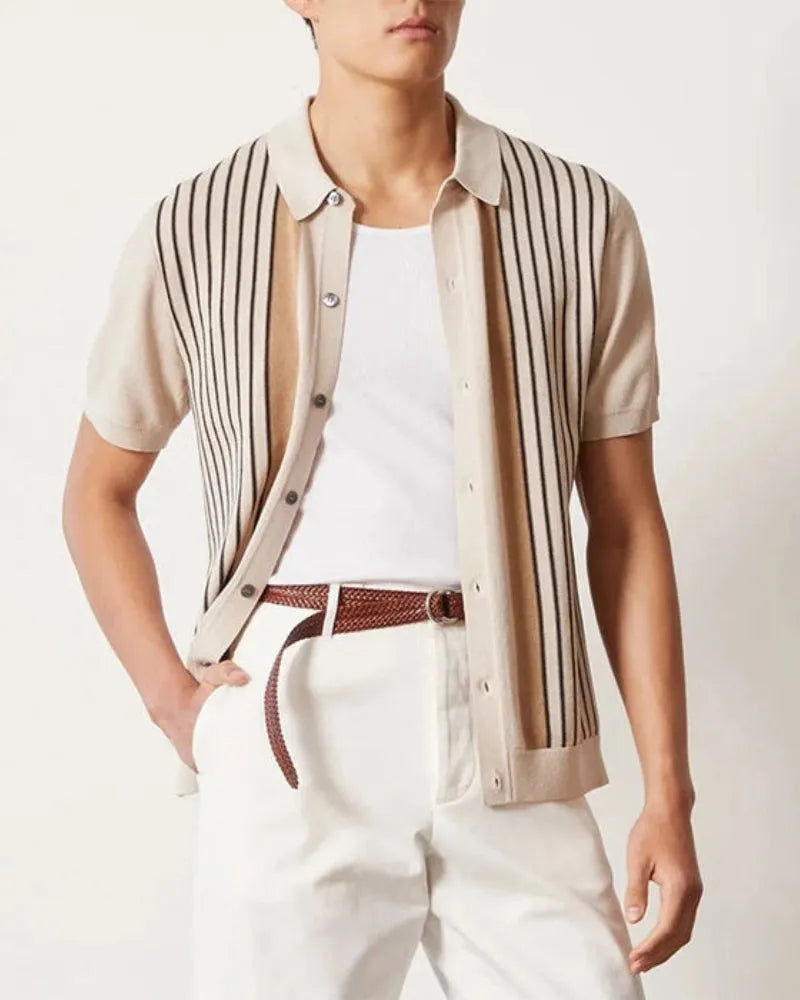 Polo Knit a Righe