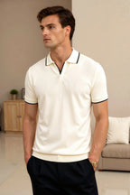 Polo V-Neck a Contrasto