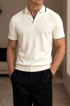 Polo V-Neck a Contrasto