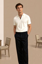 Polo V-Neck a Contrasto