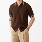 Polo Knit Righe Bottoni