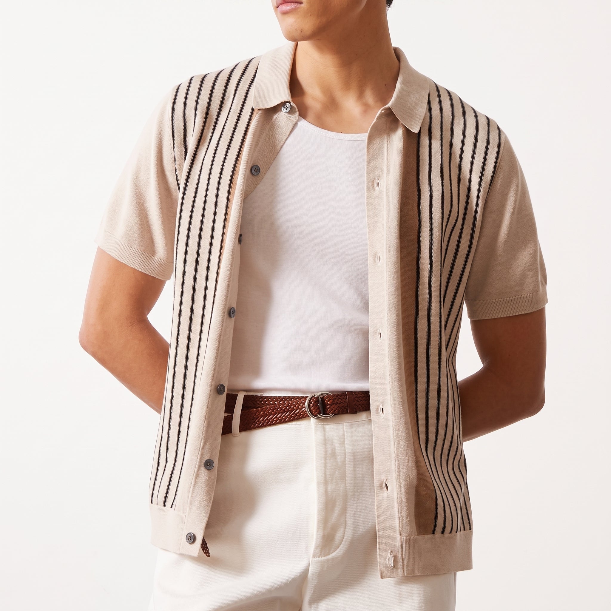 Polo Knit a Righe